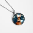 thumbnail image 4 of Rabbit Elegant Glass Circular Pendant Necklace - Women's Jewelry, 4 of 5
