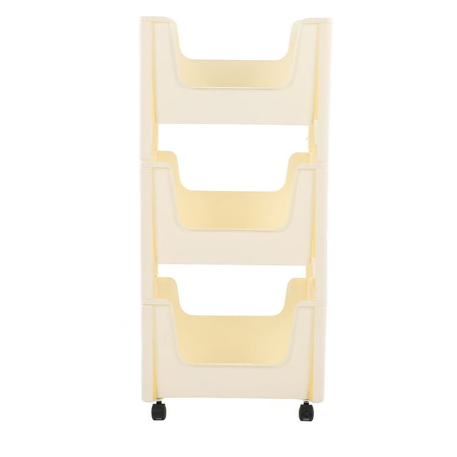 <p>Mobile Storage Shelf, Plastic Large Capacity Thickened Storage Cart Lockable Casters Multi Functional For Toys</p>