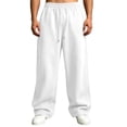 thumbnail image 2 of Sweatpants For Men Casual Wide Leg Elastic Waist Long Joggers Lightweight Loose Fit Sweat Pants With Pockets, 2 of 5