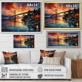 thumbnail image 4 of Designart "Twilight Passage on the Pink Bridge II" Architecture Floater Framed Canvas Art Print, 4 of 7