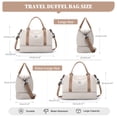 thumbnail image 3 of Bolsa de fin de semana SYCNB para mujer con compartimento para zapatos y artículos de tocador, 3 of 9