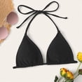 thumbnail image 2 of HCNTES Women's Push Up Bikini Top Twist Front Underwire Molded Soft Pads Vintage Bikini Swimsuits Tops(Black,L), 2 of 8
