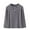 Gray, variant on OVBMPZD Undershirts for Girls Boys Long Sleeve Black Basic Crewneck Button Solid Color Blouses Tops for Girls Size 3-4