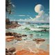 thumbnail image 5 of 5D DIY taladro redondo completo parcial AB diamante pintura paisaje marino kit decoración del hogar, 5 of 9