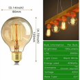 thumbnail image 4 of Paquete de 10 bombillas LED de filamento G80 de 220 V, estilo vintage, con espiral E27, 4 of 5