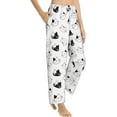 thumbnail image 3 of PISONIC Head of Cat Printed Women's Pajama Pants, Comfy Pajama Bottoms With Pockets&Drawstring, 3 of 7