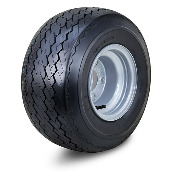 WANDA Golf Cart Tire Wheel Assembly 18X8.5-8 4-Ply with 5 Lugs on 4.5" PCD Silver Rim