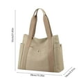 thumbnail image 3 of Mauxuk Premium Canvas Tote Bag for Women - Durable & Spacious with Reinforced Handles, Fits Laptop & Essentials, Stylish & Easy to Clean, 21.65x15.35x5.51 Inches, 3 of 6