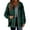 Army Green, variant on Womens Jacket Zipper Plaid Cardigan Tops Coats Plush Fleece Jacket Hooded Winter Coat, Size S-5XL