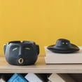 thumbnail image 3 of GUOOL Modern Ashtray ,W/ Cover Cowboy Face Ash Tray Figurine , Holder, 3 of 8