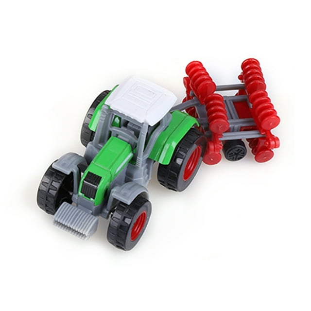 Farmer Vehicles Toy, 4Pcs 1:64 Scale Mini Car Model Set High Simulation Agricultural Vehicle Toy Awesome Gift For Little Boys