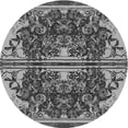 thumbnail image 1 of Ahgly Company Machine Washable Indoor Square Transitional Dark Gray Area Rugs, 3' Square, 1 of 7