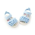 thumbnail image 2 of ITFABS Summer Newborn Baby Girls Casual Solid Ruffles Flower Flat Sandles, 2 of 6