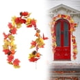 thumbnail image 1 of Halloween Fall Garland With Pumpkins Sunflowers Maple Leaves And Berries., 1 of 8