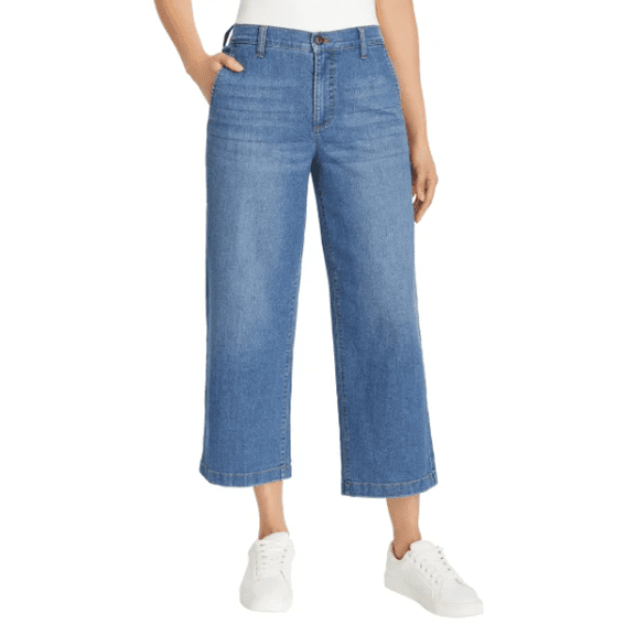 Ella Moss Women's Wide Leg Crop Pant Blue 6