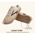 thumbnail image 4 of LUCKY STEP Comfort Mules Fashion Backless Slip On Sneakers Retro Casual Shoes,Tan/Black,Womens, 4 of 10