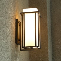 Outdoor Modern Light Wall Sconce Fixture Exterior Porch Waterproof Black LED Wall Light Waterproof Exterior Outdoor Porch Sconce Lamp Fixture Exterior Outdoor Wall Lantern Lighting Garden Wall Lamp