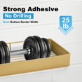 thumbnail image 3 of Shuntong Premium Shower Caddy, Adhesive Bathroom Shower Organizer and Storage, No Drill Shower Shelves for Inside Shower, Rustproof Shower Storage Rack 2 Pack Gold, 3 of 7