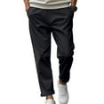 thumbnail image 6 of QHFBli Mens Casual Pants Relaxed Fit Flat Front Expandable Waist Chino Slack Trousers, 6 of 7