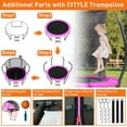 thumbnail image 3 of CITYLE 10FT Trampoline with Enclosure Net and Lights, Outdoor Trampoline for Kids and Adults, 1000LBS Trampoline with Basketball Hoop, Galvanized Steel Heavy Duty Trampolines with Wind Stakes, 3 of 4