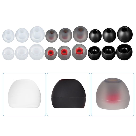 Pawsdot 36Pcs Replacement Ear Tips Silicone Earphone Caps Comfortable Fit for Headphone Accessories