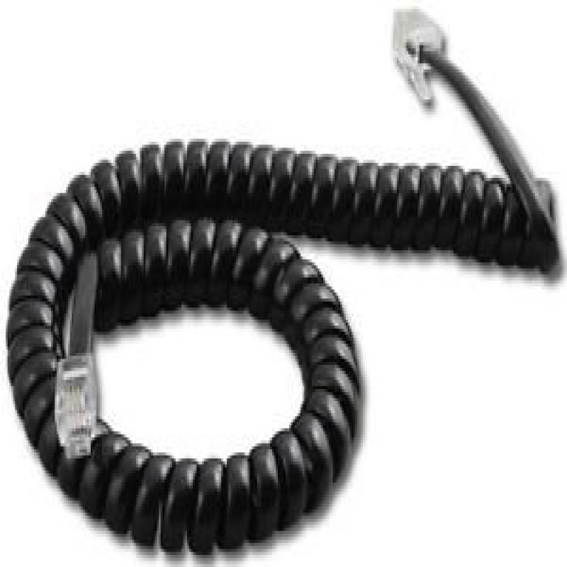 New 12 Foot Handset Curly Cord for AT&T Phone Bright white color 