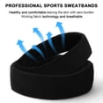 thumbnail image 2 of Sweatbands Sports Headband for Men & Women - Moisture Wicking Athletic Cotton Terry Cloth Sweatband for Tennis, Basketball, Running, Gym, Working Out, 2 of 6