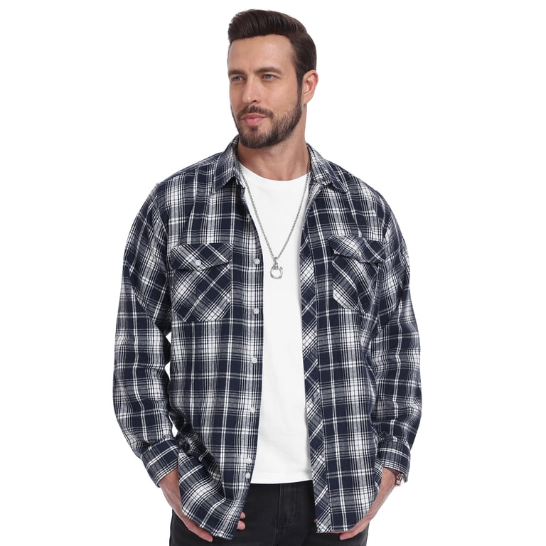 Iceglad Men's Brushed Flannel Check Shirt photo 1
