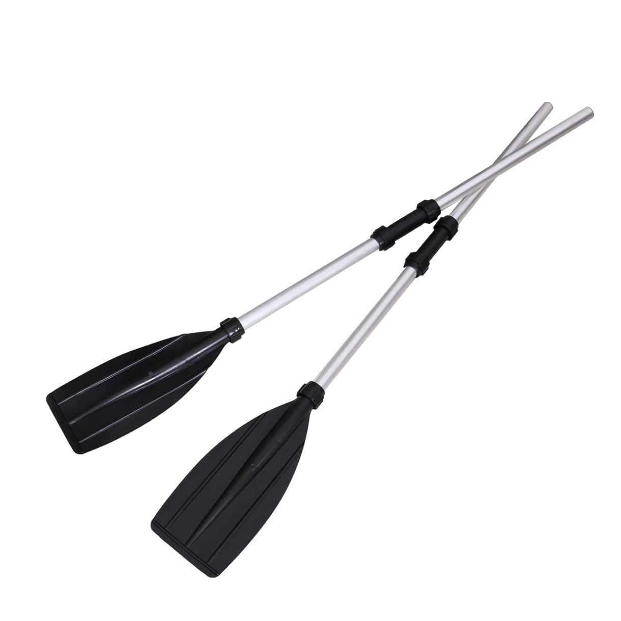 OUNONA 1 Pair Boat Paddle Aluminum Alloy Detachable Kayak Oars Canoe Paddles Boat Rafting Paddles 126cm