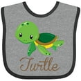 thumbnail image 3 of Inktastic Little Turtle Boys or Girls Baby Bib, 3 of 4