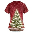thumbnail image 4 of Women's Merry Christmas Scrubs Top Short Sleeve Plus Size Scrubs Nursing Uniforms for Women Christmas Plus Size Scrub T Shirts, 4 of 4