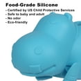 thumbnail image 4 of Children's Bathtub Spout Cover Safety Silicone Faucet Guard Protector for Baby Kid Toddler - Blue Hippo, 4 of 7