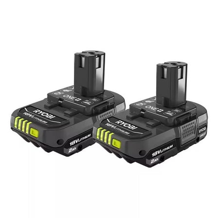 RYOBI ONE  18V Lithium-Ion 2.0 Ah Compact Battery (2-Pack)