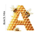 thumbnail image 2 of Precio sorpresa!Colgante acrílico de abeja con 26 letras, colgante decorativo de abeja con letras acrílicas para el hogar, 2 of 2