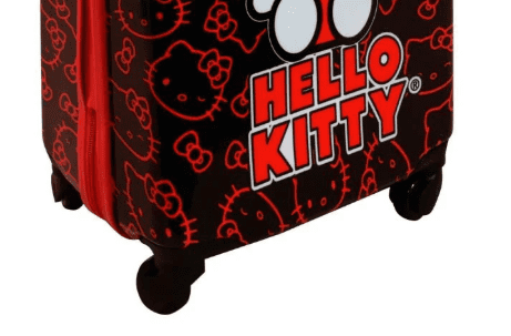 Hello Kitty Red  18" Hard Sided Luggage w/4 Spinner Wheels