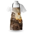 thumbnail image 3 of Pillar Apron Greek Temple Poseidon at the Sunset Sea and the Cloudy Sky Digital Image Print, Unisex Kitchen Bib Apron with Adjustable Neck for Cooking Baking Gardening, Taupe and Beige, by Ambesonne, 3 of 3