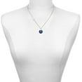 thumbnail image 2 of Delight Jewelry Silver-tone Navy Blue Paw on Black Disc - Silvertone Class of 2026 Delicate Bar Necklace, 18.75", 2 of 4