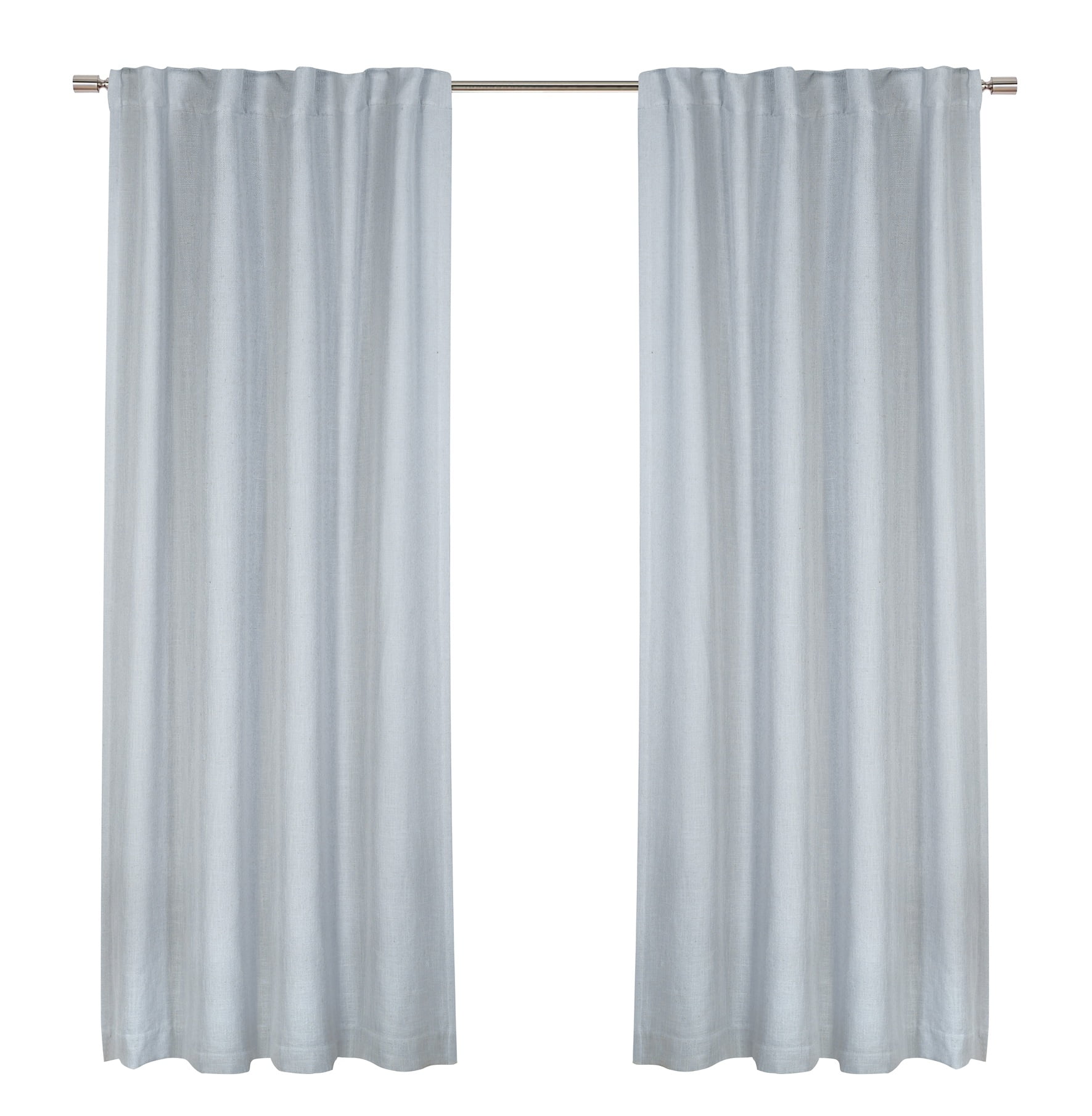 Better Homes & Gardens 100% Blackout Linen Blend Single Curtain, 50x95, Soft Silver