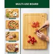 Royal Craft Wood Extra Large Bamboo Cutting Board – Wooden Butcher Block Chopping Board with Side Handles, Cutting Board for Kitchen Meal Prep (XL, 18 x 12)