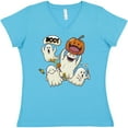 thumbnail image 3 of Inktastic Halloween Ghosts Women's V-Neck T-Shirt, 3 of 5