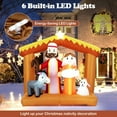 thumbnail image 2 of GVN 6ft Inflatable Christmas Nativity Scene Outdoor with Built in LED Lights, Christmas Blow Up Decoration for Holiday, Party, Xmas, Yard, Garden Decorations, Multicolor, 2 of 7