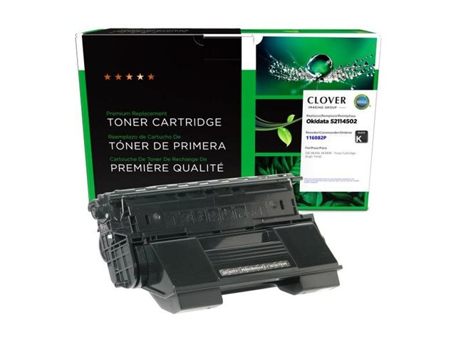 Remanufactured Clover High Yield Toner Cartridge for OKI 52114502 116082P