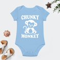 thumbnail image 4 of Chunky Monkey - Baby Clothes - Funny Newborn Bodysuit Outfits for Boys And Girls Sky Blue-style 24months, 4 of 7