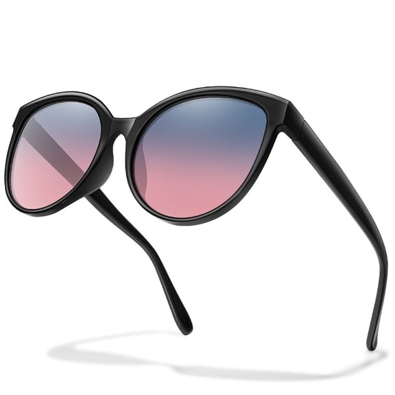 Women Retro Cat Eye Polarized Sunglasses, Polarized Sports Sunglasses, UV400 TAC Lens Fashion Lightweight PC Frame Shades for Driving Fishing Outdoor