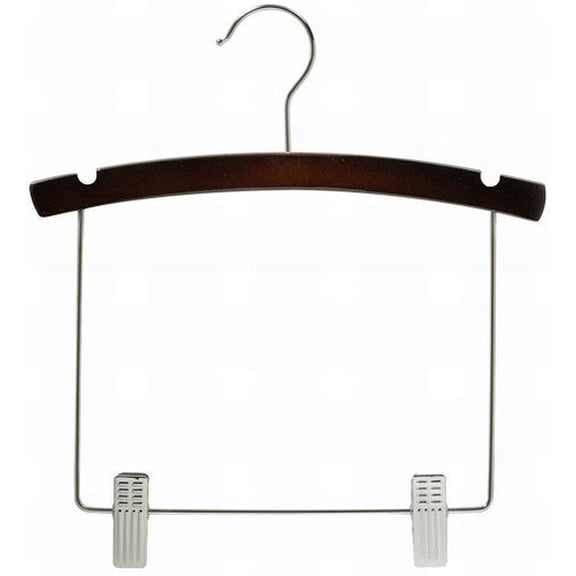 Walnut Wooden Baby Display Hanger w/Clips 10"