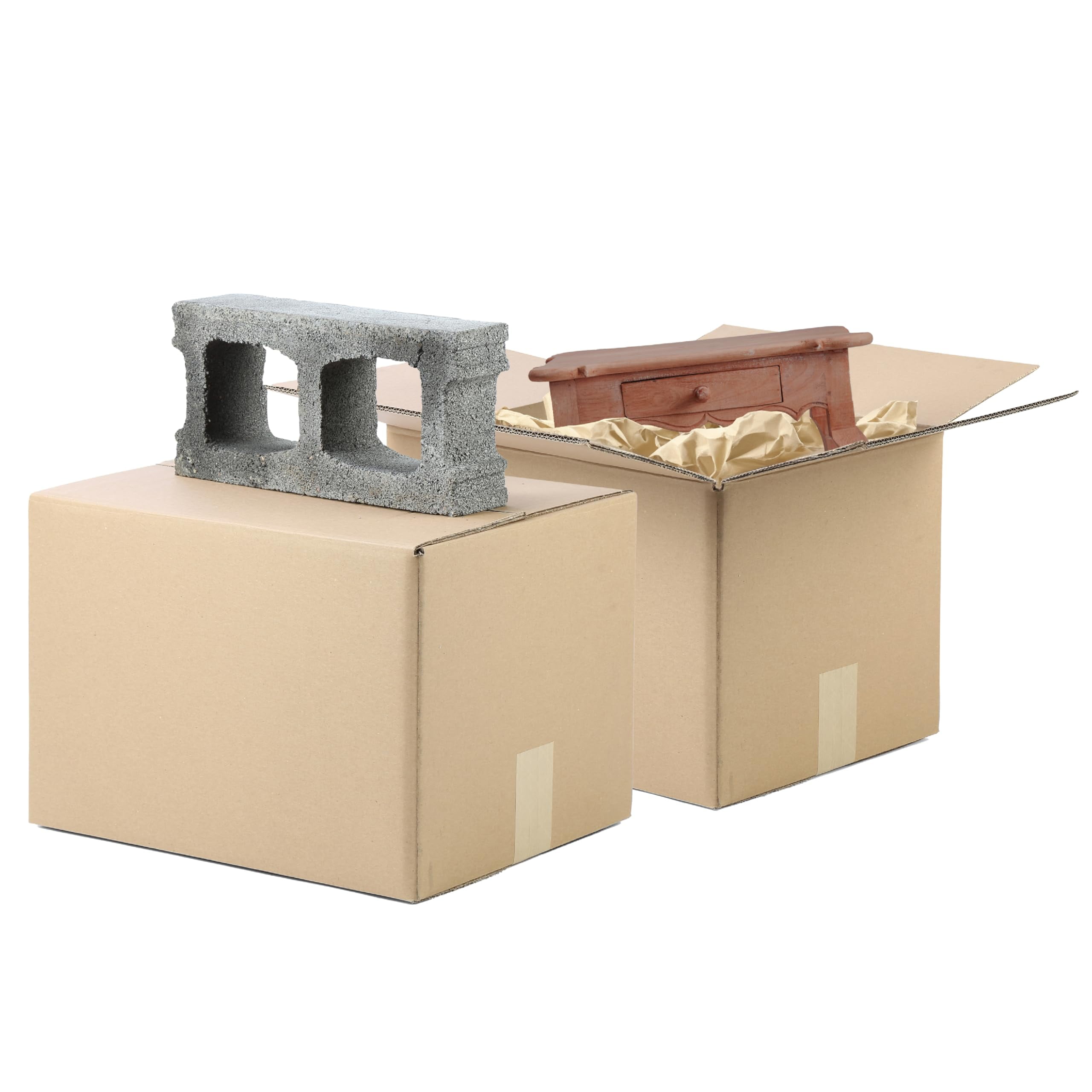 The Boxery Heavy-Duty Double Wall (ECT48) - 12"x12"x12" (15-Pack) | Corrugated Boxes for Shipping, Packaging, Moving, Storage Box for Home or Business, Strong Wholesale Bulk Boxes
