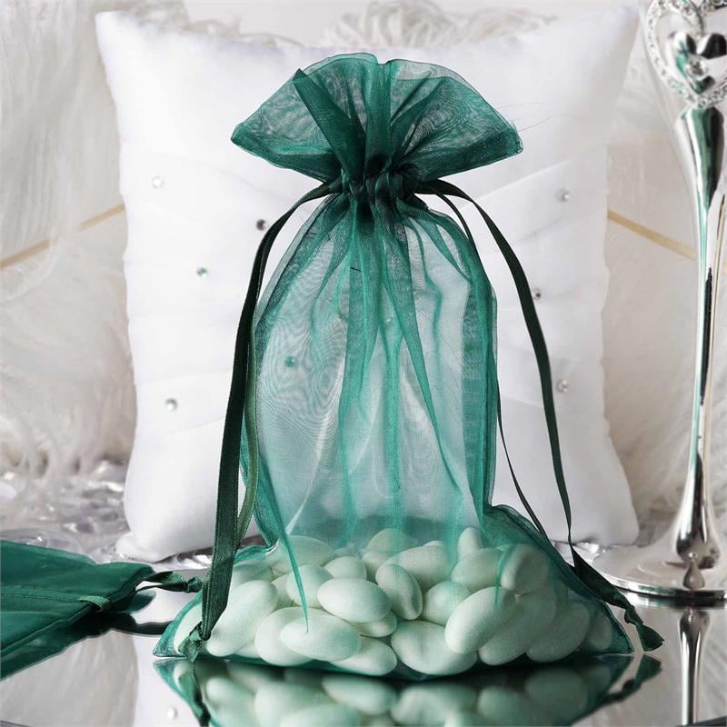 BalsaCircle 10 pcs 6x9 inch Organza Favor Bags - Wedding Party Favors