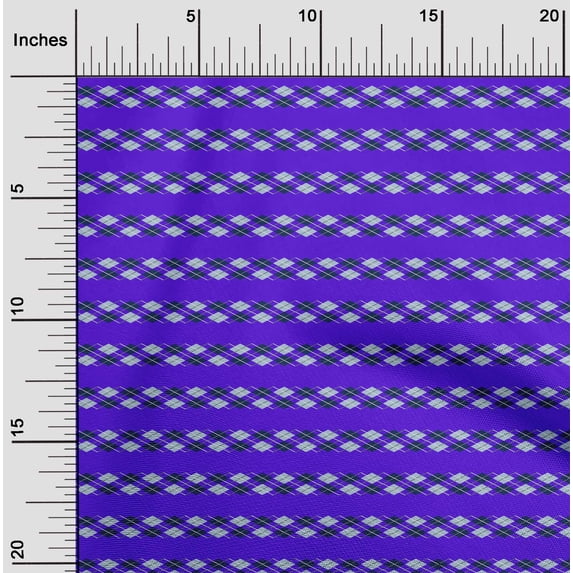 oneOone Cotton Poplin Fabric Diamond Geometric Printed Craft Fabric BTY 56 Inches Wide