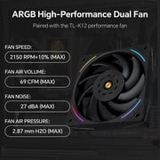 Thermalright Peerless Assassin 120 Vision MAX ARGB CPU Cooler, 5 Inch LCD, TL-K12 2150RPM 120mm Fans, for AMD AM4/AM5, Intel 1851/1700