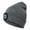 Grey, variant on Visland LED Beanie Hat with Light, Unisex Hands Free LED Headlamp Cap Winter Knitted Night Lighted Hat Flashlight Women Men Gifts for Dad Him Husband
